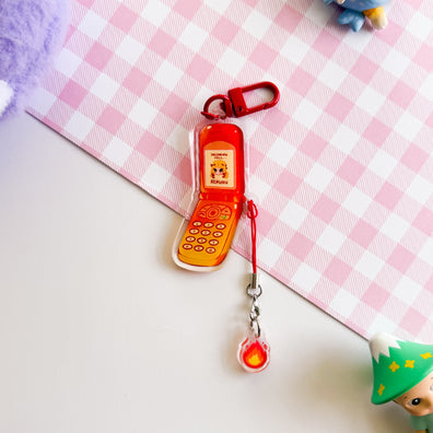 Rengoku Flip Phone Keychain